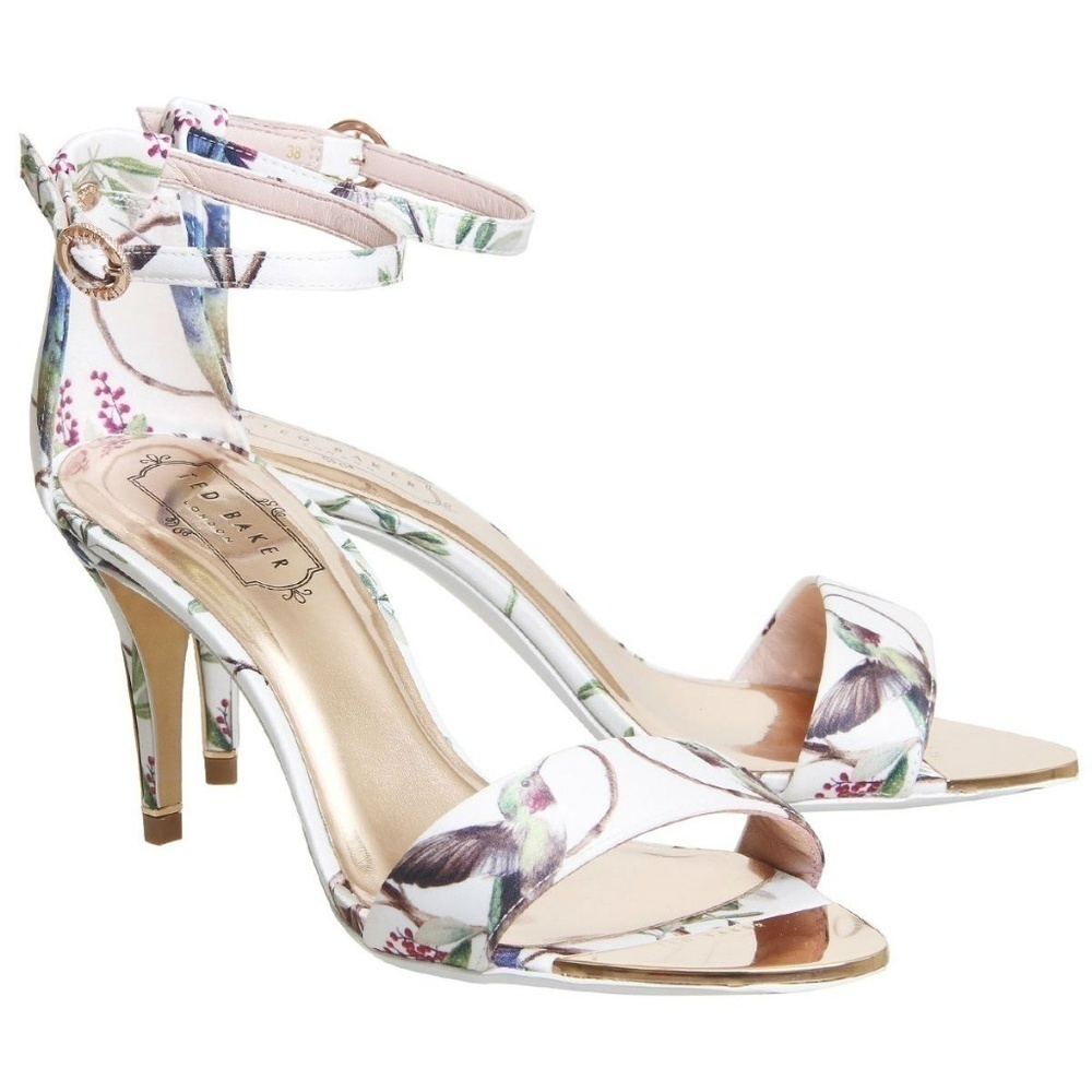 💕Ted Baker💕 Satin Humingbird Ankle Strap Heels